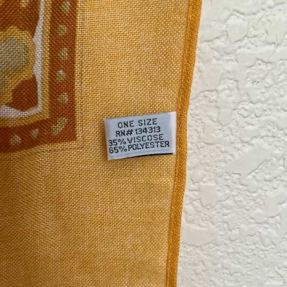 Women's Yellow Floral Pattern Moroccan Tassel Boho Kimono Cover Up One Size - Picture 5 of 5